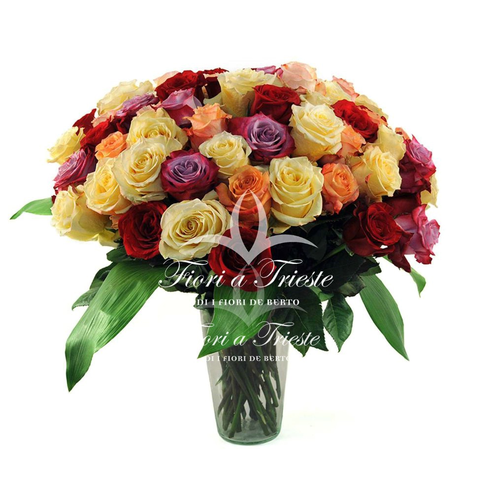 Foto Mazzo di rose assortite.