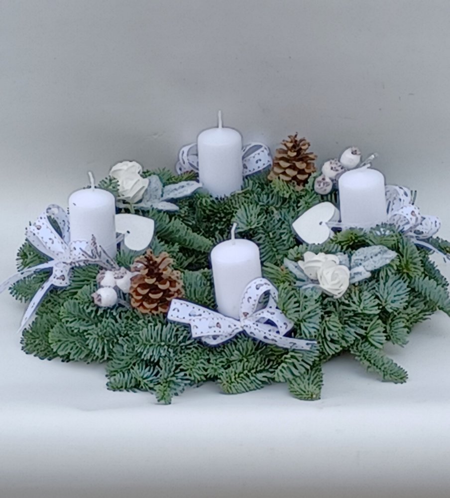 Foto Corona dell´avvento bianca