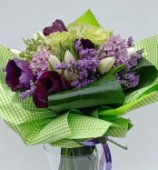 Bouquet verde/viola