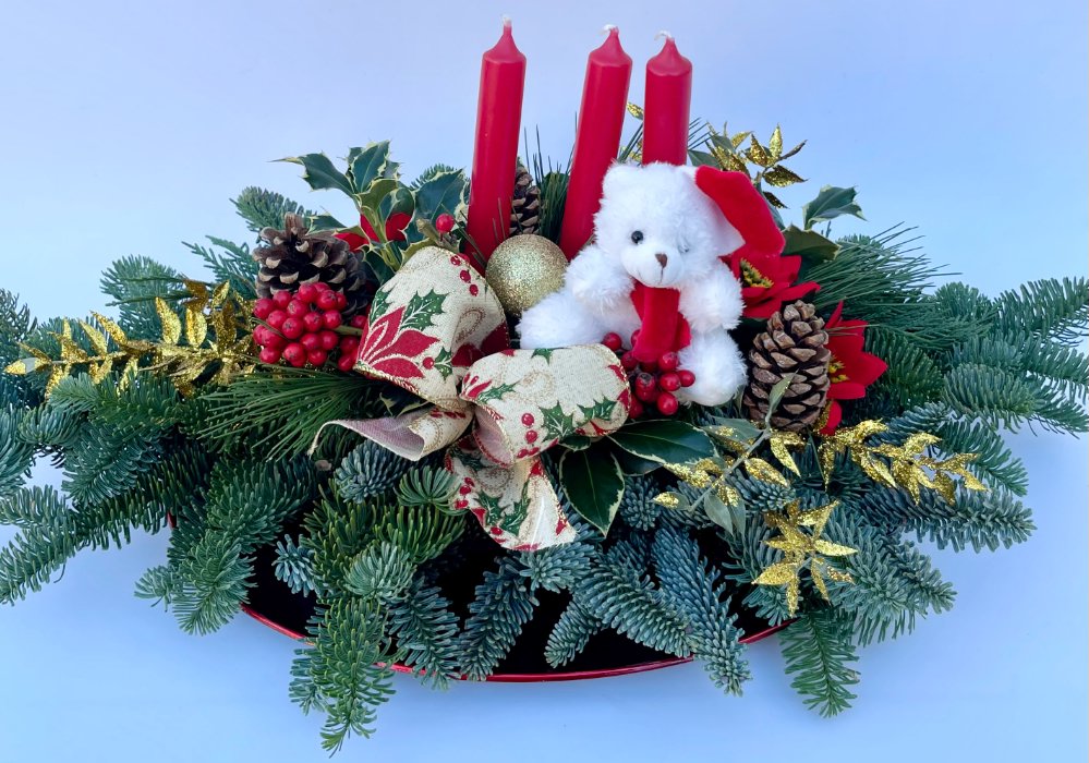 Foto Centro tavola allungato 3 candele